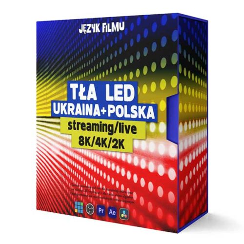 Animowane tła: Ukraina+Polska na ekrany LED/streaming