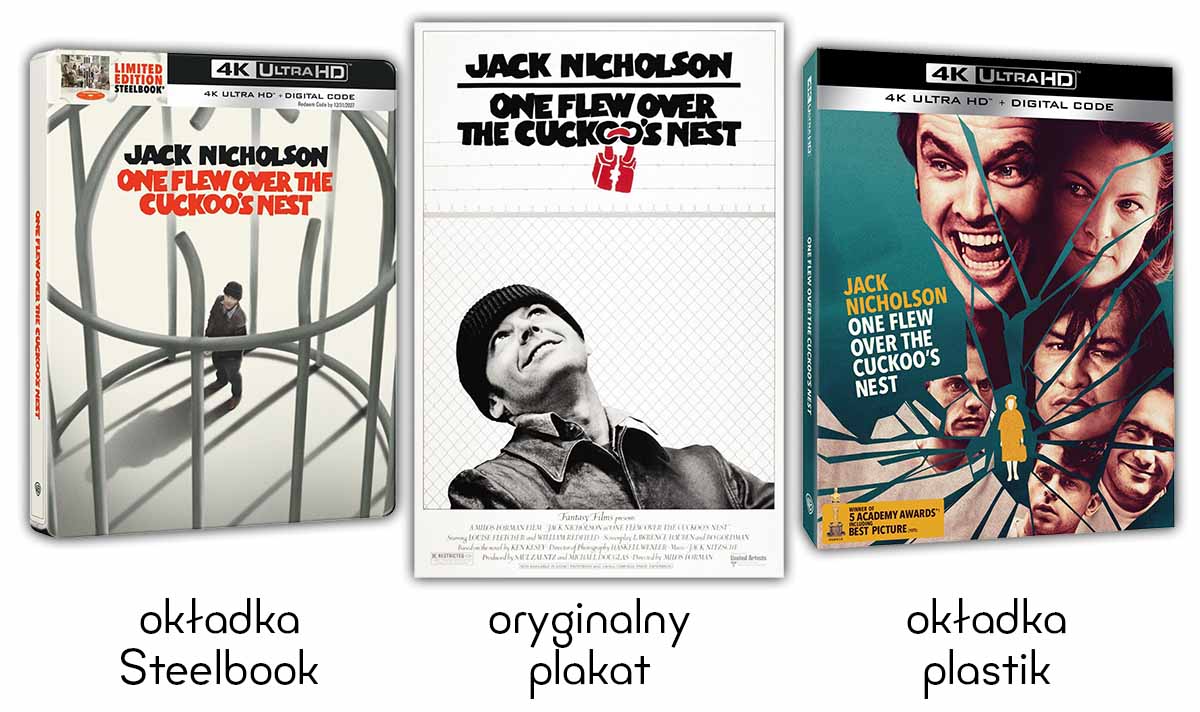 Okładki filmu Lot nad kukułczym gniazdem